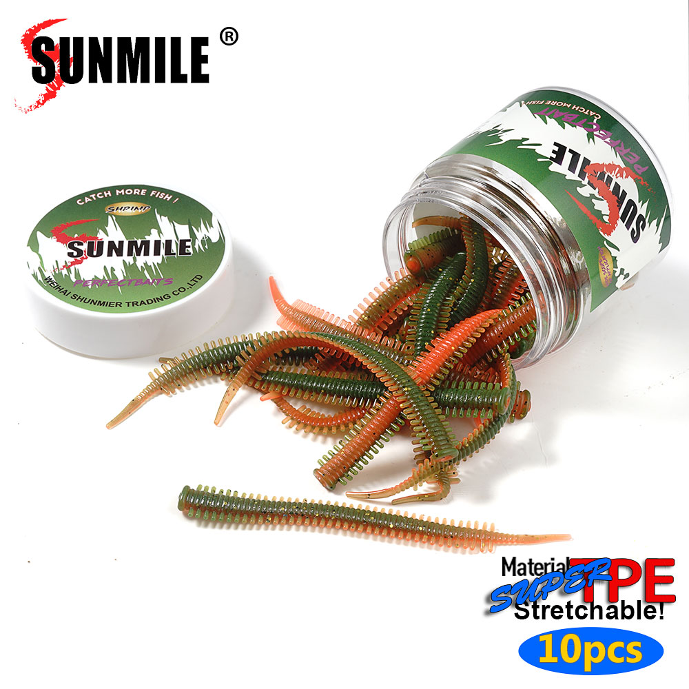 Fishing Lure Soft Plastic - SUNMILE 10 шт. приманок в виде