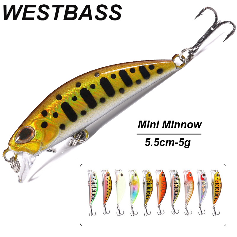 Fishing Lure Crankbait - WESTBASS 1PX микро-приманка в виде гольяна