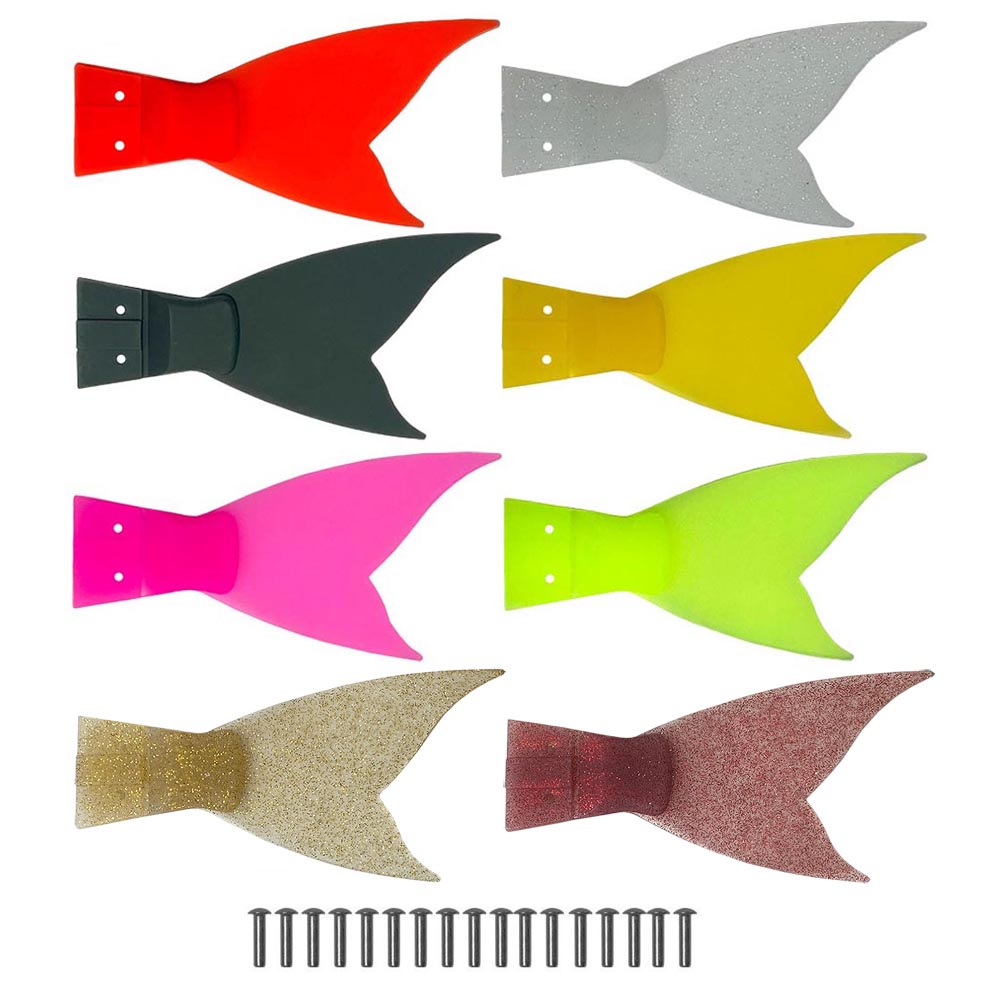 Fishing Lure Popper - 6 шт. 300-миллиметровых силиконовых хвостовиков для