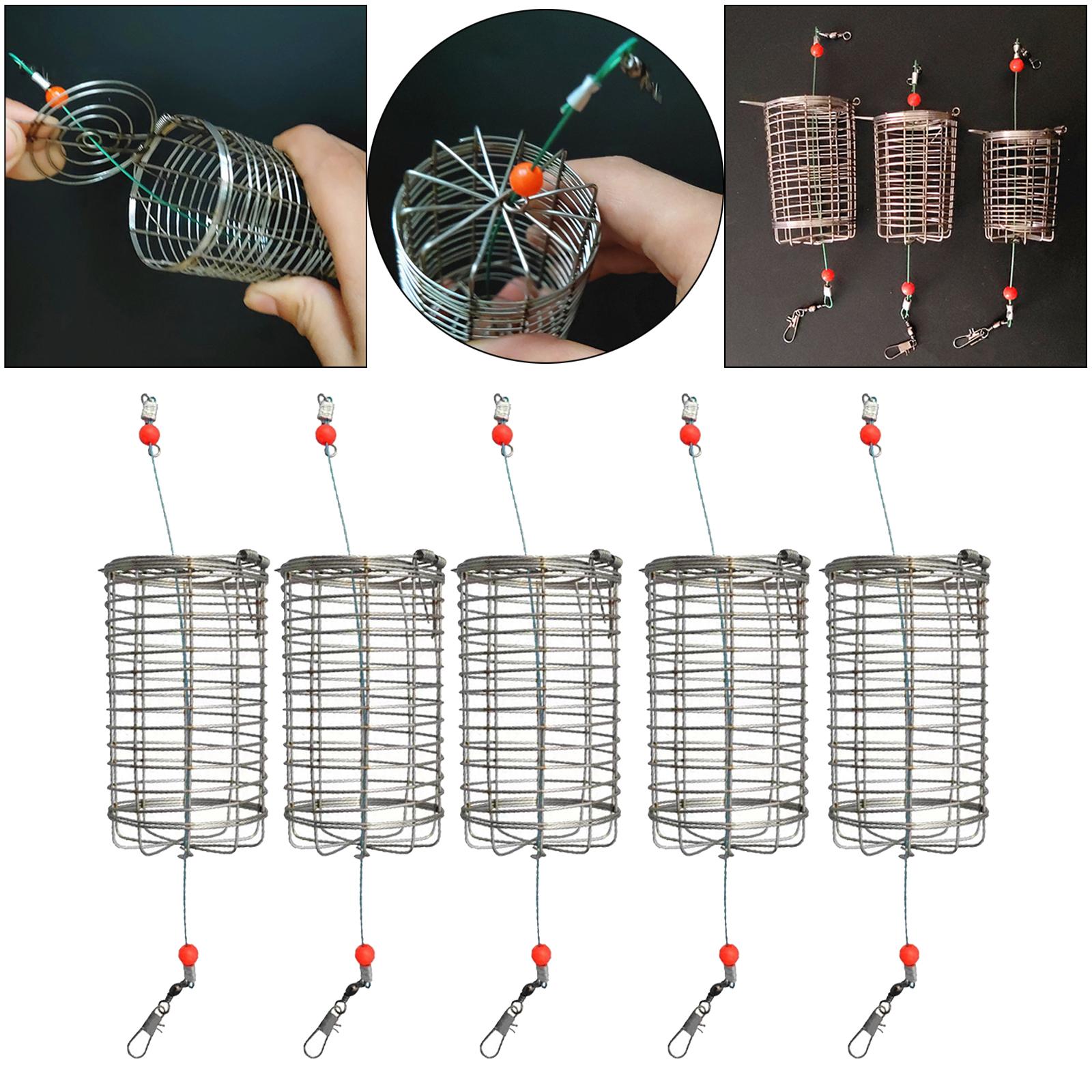 Fishing Lure Topwater - 5x твердая клетка-кормушка для рыбалки, ловушка,