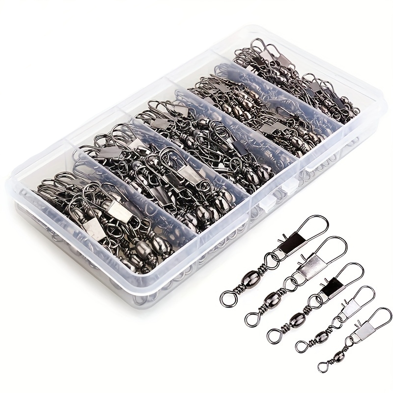 Fishing Lure Accessories - 50/200 шт. Вертлюги-карабины для рыбалки, рыболовные