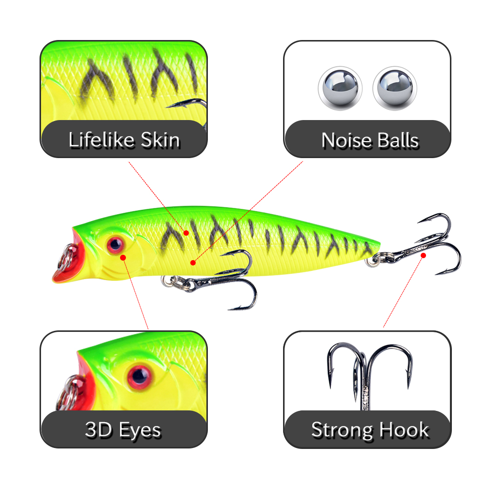 1 шт. рыболовные приманки высо – обзор и цена Fishing Lure Topwater