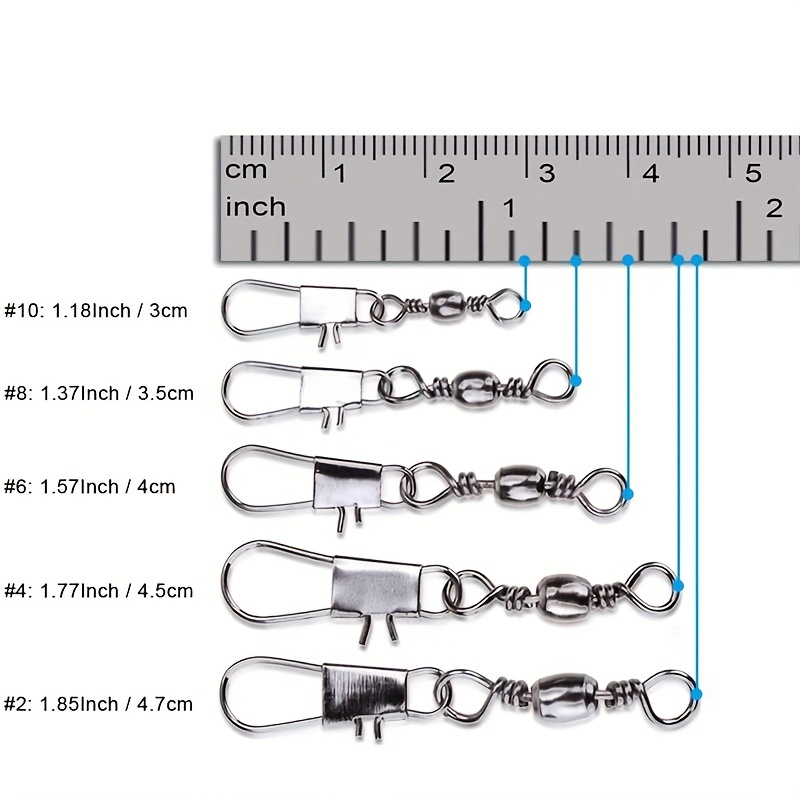 50/200 шт. Вертлюги-карабины д – обзор и цена Fishing Lure Accessories